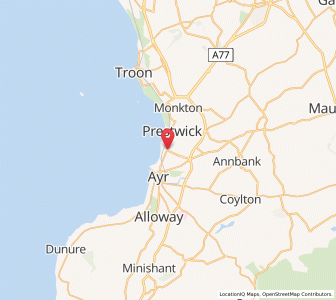 Map of Prestwick, ScotlandScotland