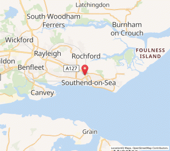 Map of Prittlewell, EnglandEngland