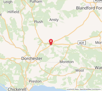 Map of Puddletown, EnglandEngland