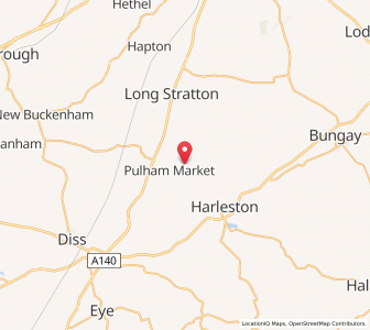 Map of Pulham Saint Mary Magdalene, EnglandEngland