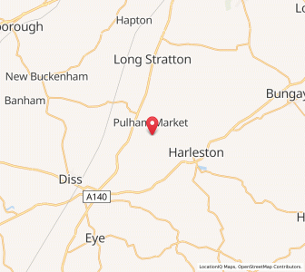 Map of Pulham Saint Mary the Virgin, EnglandEngland