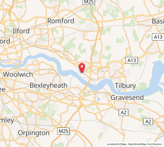 Map of Purfleet, EnglandEngland