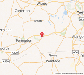 Map of Pusey, EnglandEngland