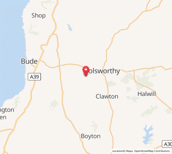 Map of Pyworthy, EnglandEngland