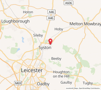 Map of Queniborough, EnglandEngland