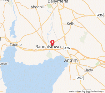 Map of Randalstown, Northern IrelandNorthern Ireland