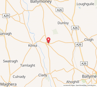 Map of Rasharkin, Northern IrelandNorthern Ireland