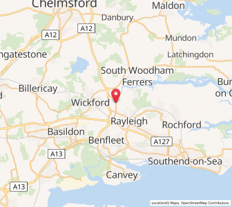 Map of Rawreth, EnglandEngland