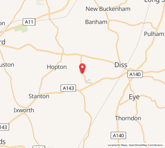 Map of Redgrave, EnglandEngland