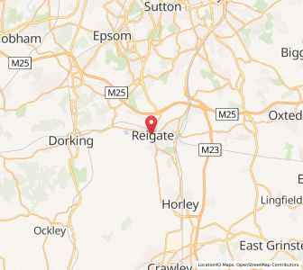 Map of Reigate, EnglandEngland