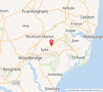 Map of Rendlesham, EnglandEngland