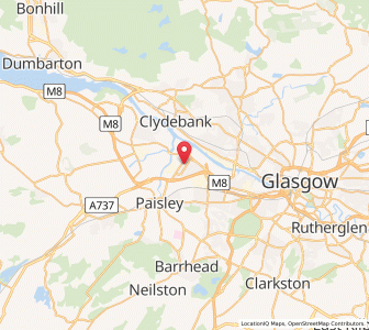 Map of Renfrew, ScotlandScotland