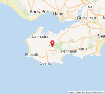 Map of Reynoldston, WalesWales