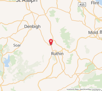 Map of Rhewl, WalesWales