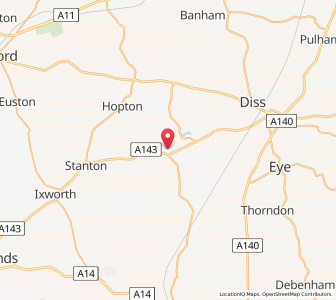 Map of Rickinghall, EnglandEngland