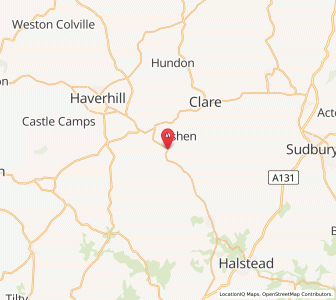 Map of Ridgewell, EnglandEngland