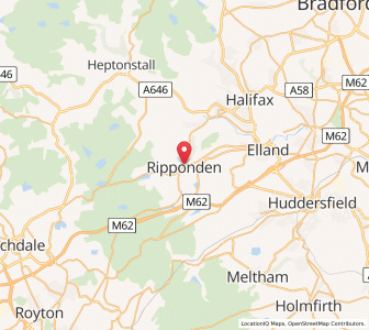 Map of Ripponden, EnglandEngland