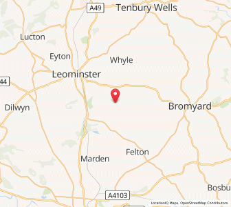 Map of Risbury, EnglandEngland