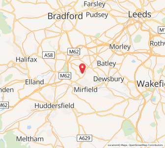 Map of Roberttown, EnglandEngland