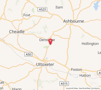 Map of Rocester, EnglandEngland