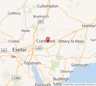 Map of Rockbeare, EnglandEngland