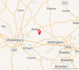Map of Rodington, EnglandEngland