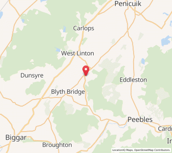 Map of Romannobridge, ScotlandScotland