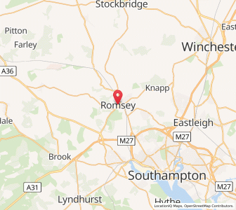 Map of Romsey, EnglandEngland