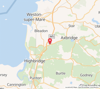 Map of Rooks Bridge, EnglandEngland