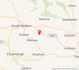 Map of Rose Ash, EnglandEngland