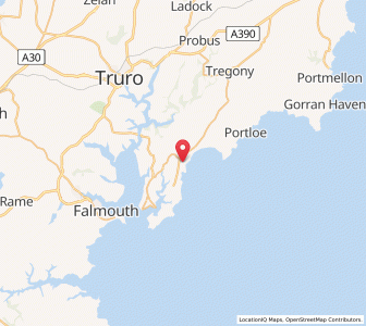 Map of Rosevine, EnglandEngland