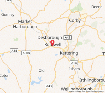 Map of Rothwell, EnglandEngland