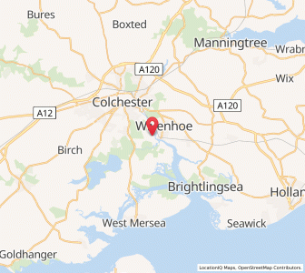 Map of Rowhedge, EnglandEngland