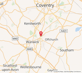 Map of Royal Leamington Spa, EnglandEngland