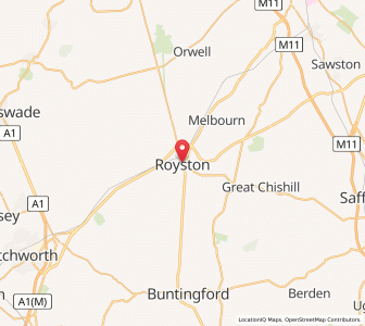 Map of Royston, EnglandEngland