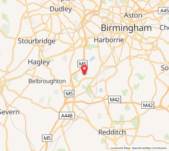 Map of Rubery, EnglandEngland