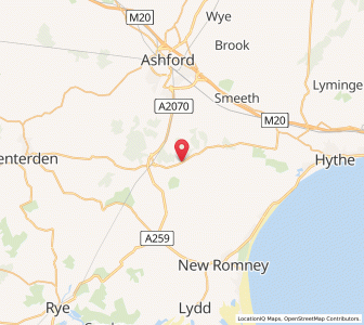 Map of Ruckinge, EnglandEngland