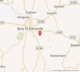 Map of Rushbrooke, EnglandEngland