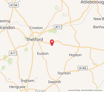 Map of Rushford, EnglandEngland