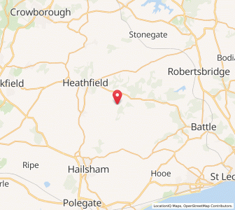 Map of Rushlake Green, EnglandEngland
