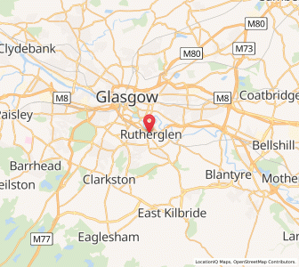 Map of Rutherglen, ScotlandScotland