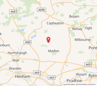 Map of Ryal, EnglandEngland