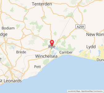 Map of Rye, EnglandEngland