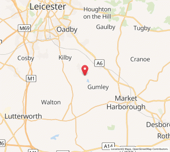 Map of Saddington, EnglandEngland