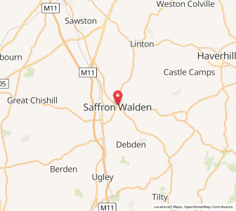 Map of Saffron Walden, EnglandEngland