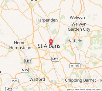 Map of Saint Albans, EnglandEngland
