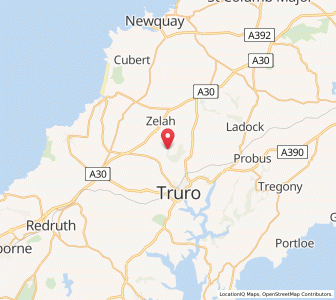 Map of Saint Allen, EnglandEngland