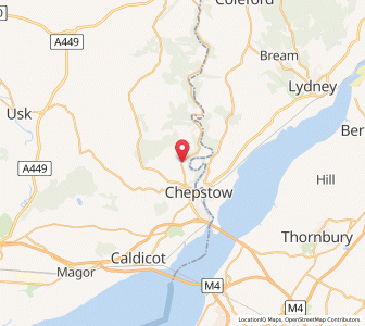 Map of Saint Arvans, WalesWales