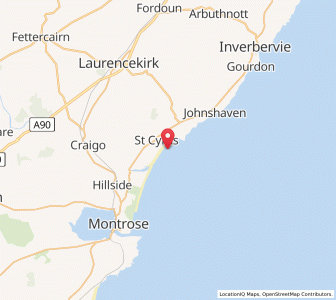 Map of Saint Cyrus, ScotlandScotland