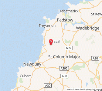 Map of Saint Eval, EnglandEngland